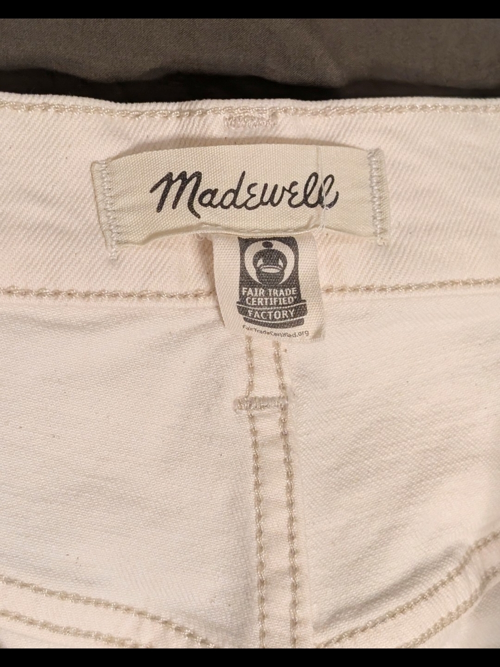 Madewell High-Rise 90s Straight Jeans, Size 26, Cream Color - Picture 9 of 11